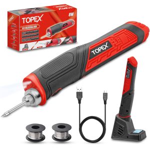 TOPEX 4V Max Cordless Soldering Iron with Rechargeable Lithium-Ion Battery (Soldering Iron with Adapter)